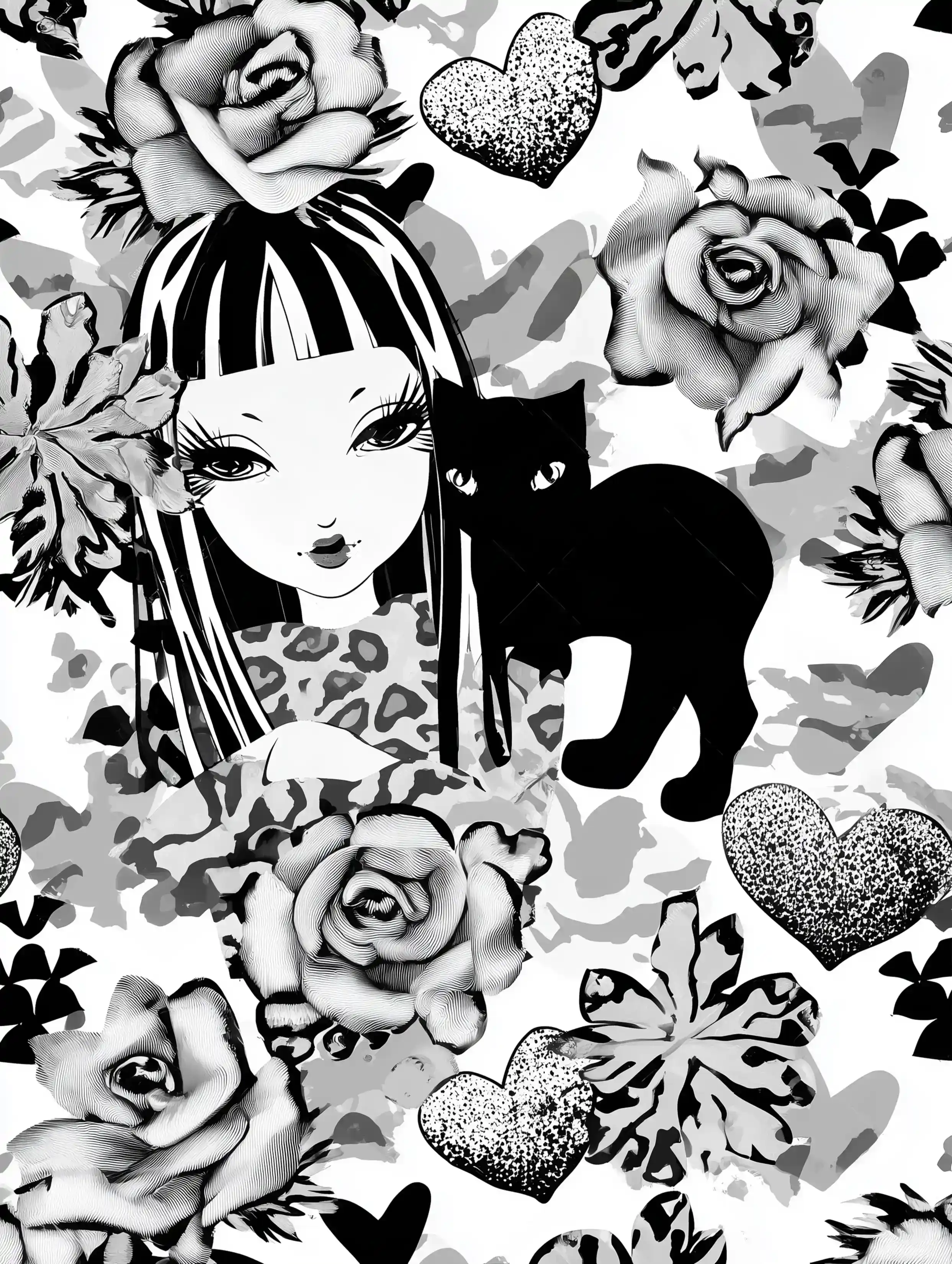 Free printable witch coloring page for adults featuring a witch with a cat